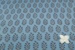 Blue - Neel Rajvansh Buta Ajrakh Cotton Blockprint Fabric - Image 3