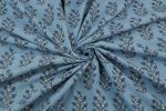 Blue - Neel Rajvansh Buta Ajrakh Cotton Blockprint Fabric - Image 4