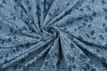 Blue - Neel Rekha Angan Ajrakh Cotton Blockprint Fabric - Image 4