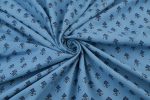 BLue - Neel Pankh Vriksha Ajrakh Cotton Blockprint Fabric - Image 4