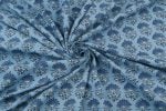 Blue - Neel Anguri Buti Ajrakh Cotton Blockprint Fabric - Image 4