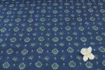Blue - Raj Neel Rajvansh Buta Ajrakh Cotton Blockprint Fabric - Image 3