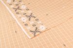 Orange - Apricot Cream Jamdani Border Cotton Fabric
