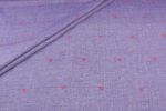 Purple - Dusty Grape Purple Jamdani Design Soft Cotton Fabric