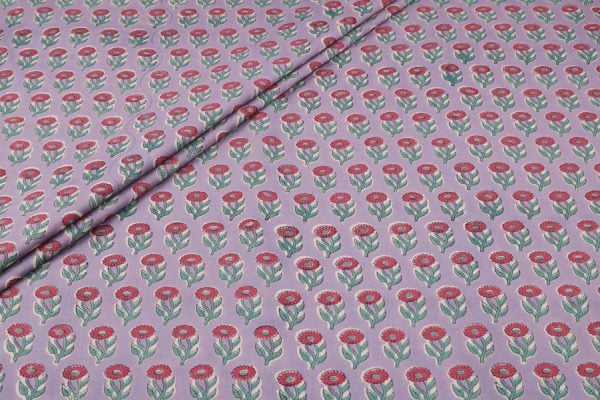 Pre-Cut 2m Purple - Lilac Purple Pure Soft Cotton Fabric