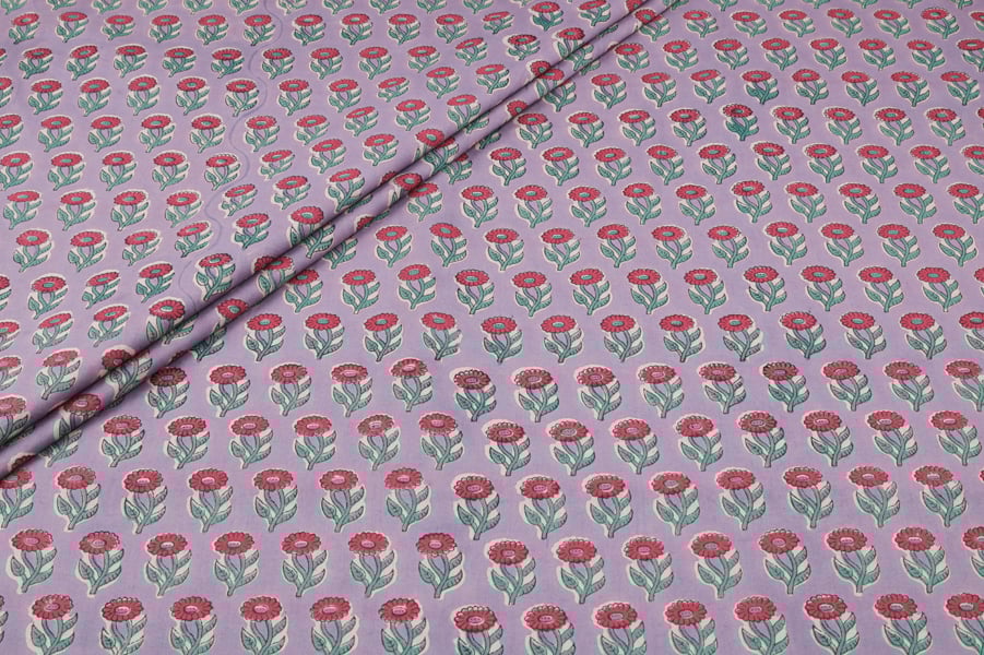 Purple - Lilac Purple Pure Soft Cotton Fabric Purple - Lilac Purple Pure Soft Cotton Fabric - Image 1