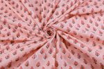 Blush Pink Pure Soft Cotton HandBlock Printed Fabric - Image 4