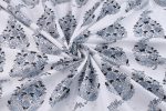 White Pure Soft Cotton HandBlock Printed Fabric - Image 4