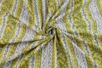 Olive Mustard Pure Soft Cotton HandBlock Printed Fabric - Image 4