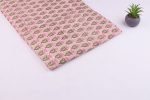 Blush Pink Pure Soft Cotton HandBlock Printed Fabric - Image 2