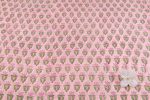 Blush Pink Pure Soft Cotton HandBlock Printed Fabric - Image 3