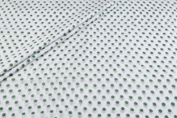 Pre-cut 2.20m White Pure Soft Cotton HandBlock Printed Fabric