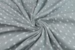 Silver Gray Bandhani Tie Dye 100% Pure Soft Cotton Satin Finish Fabric - Image 4