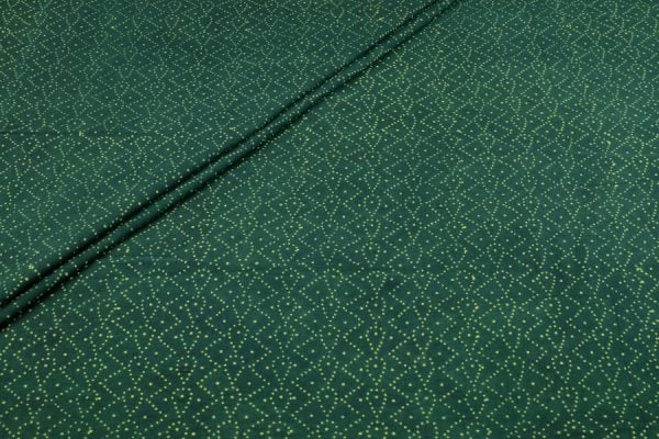 Pre-Cut 0.50m Forest Green Ajrakh Pure Soft Cotton HandCrafted Fabric