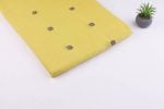 Pale Mustard Authentic HandLoom Woven Design Flowy Soft Cotton FabricAuthentic HandLoom Woven Design Flowy Soft Cotton Fabric - Image 2