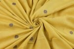 Pale Mustard Authentic HandLoom Woven Design Flowy Soft Cotton FabricAuthentic HandLoom Woven Design Flowy Soft Cotton Fabric - Image 4