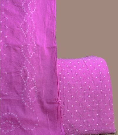 Authentic Handmade Tie-Dye Bandhani Cotton Dupatta & Top Fabric