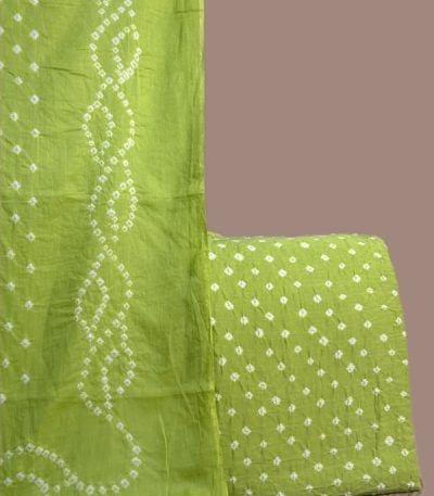 Authentic Handmade Tie-Dye Bandhani Cotton Dupatta & Top Fabric