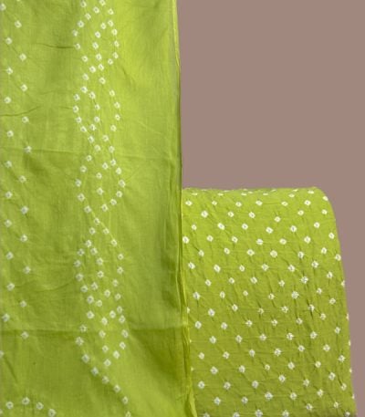 Authentic Handmade Tie-Dye Bandhani Cotton Dupatta & Top Fabric