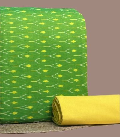 Authentic Mercerised Ikkat with Mangalgiri Handwoven