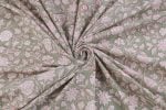 Tea Green Blockprint Floral Cotton Fabric - Image 4
