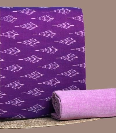 Authentic Mercerised Ikkat with Handloom woven 100% Pure Cotton Ikat Fabric