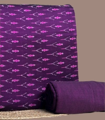Authentic Mercerised Ikkat with Handloom woven 100% Pure Cotton Ikat Fabric
