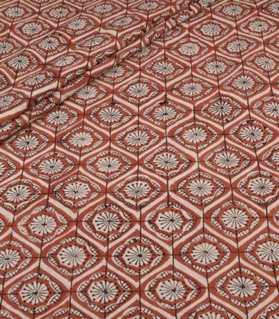 Authentic Bagru Handblock Printed Pure Soft Cotton Fabric