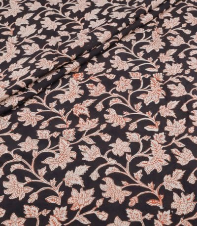 Authentic Bagru Handblock Printed Pure Soft Cotton Fabric