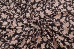 Natural Black Bagru Handblock Printed Cotton Fabric - Image 3