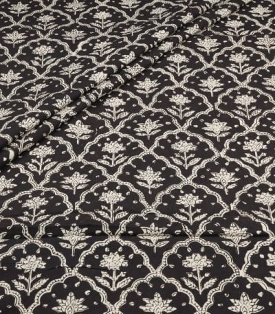 Authentic Bagru Handblock Printed Pure Soft Cotton Fabric