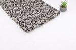 Natural Black Bagru Handblock Printed Cotton Fabric - Image 2