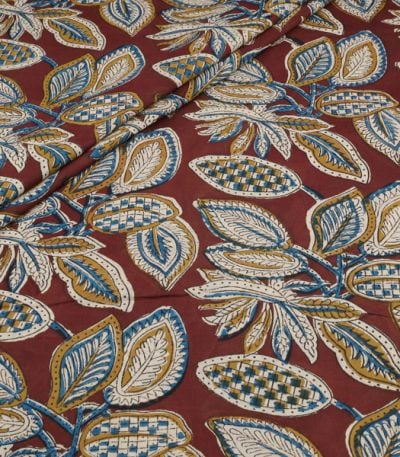 Authentic Bagru Handblock Printed Pure Soft Cotton Fabric