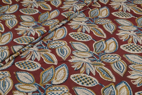 Authentic Bagru Handblock Printed Pure Soft Cotton Fabric