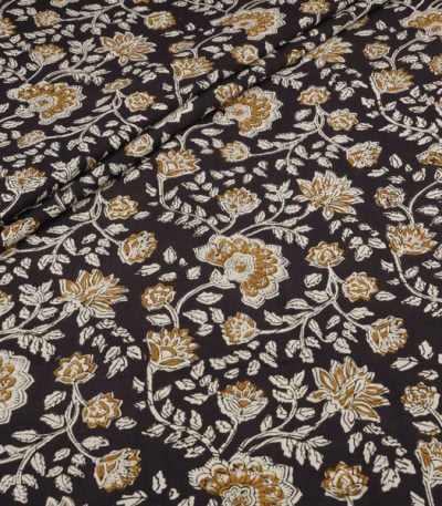Authentic Bagru Handblock Printed Pure Soft Cotton Fabric