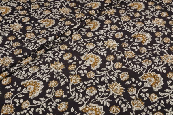 Authentic Bagru Handblock Printed Pure Soft Cotton Fabric