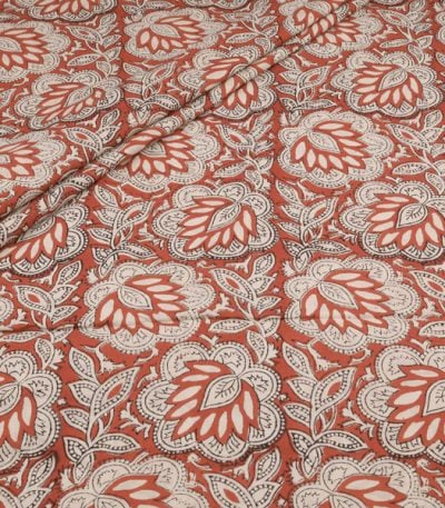 Authentic Bagru Handblock Printed Pure Soft Cotton Fabric