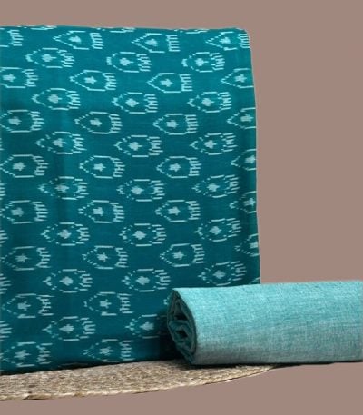 Authentic Mercerised Ikkat with Handloom woven 100% Pure Cotton Ikat Fabric