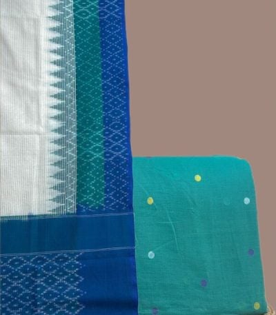 Authentic Hand Tie-Dye Mercerised Ikkat Dupatta With Handloom Fabric