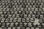 Botanical Black Bagru Handblock Printed Cotton Fabric - Image 4