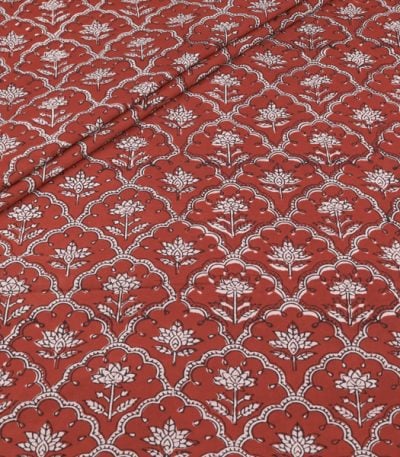 Authentic Bagru Handblock Printed Pure Soft Cotton Fabric