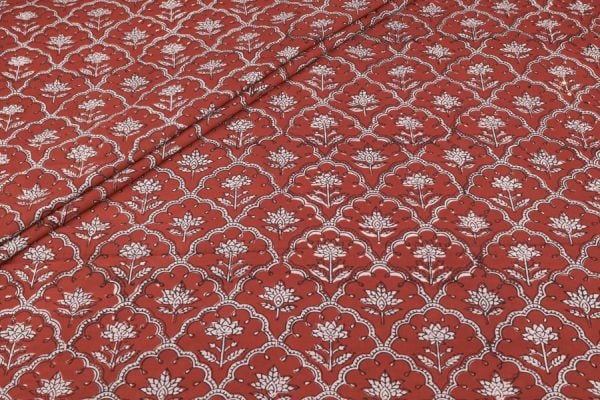 Authentic Bagru Handblock Printed Pure Soft Cotton Fabric