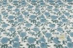 White Jaal Pure Soft Cotton HandBlock Printed Fabric - Image 4