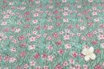Misty Blue Rose Pure Soft Cotton HandBlock Printed Fabric - Image 4