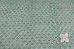 Mint Tulip Pure Soft Cotton HandBlock Printed Fabric - Image 4