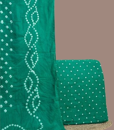 Authentic Handmade Tie-Dye Bandhani Cotton Dupatta & Top Fabric