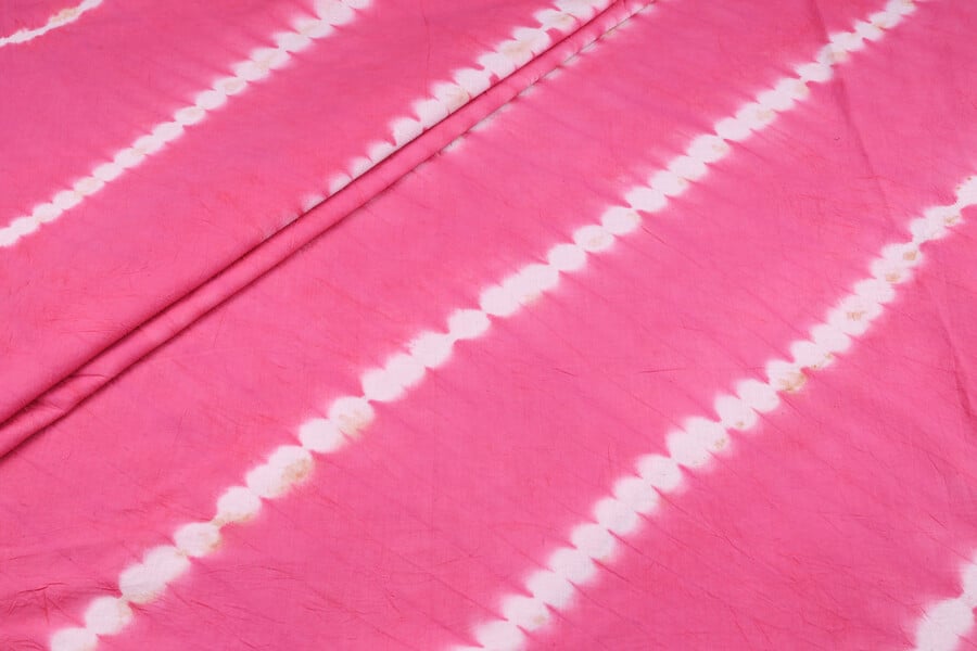 Pink Candy Bloom Tie-Dye Premium Shibori Pure Cotton Fabric Authentic Handmade