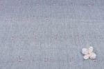 Morning Dove Gray Woven Design Flowy HandLoom Pure Soft Cotton Fabric - Image 4