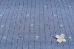 Lavender Denim Charm Woven Design Flowy HandLoom Pure Soft Cotton Fabric - Image 4