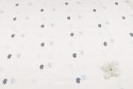 Ivory Paisley Pearl Woven Design Flowy HandLoom Pure Soft Cotton Fabric - Image 4